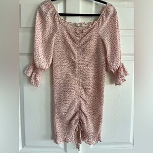 Pink and white dress